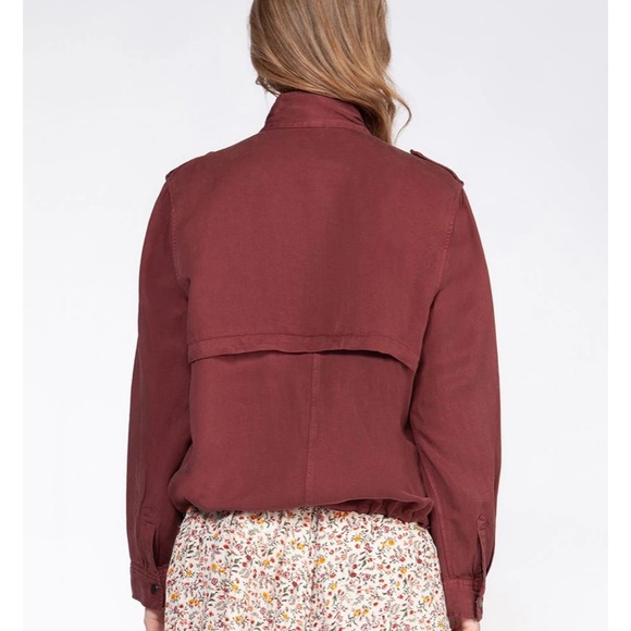 DEX CLOTHING LADIES LS CARGO DARK ROSE WASH JACKET - Picture 7 of 7